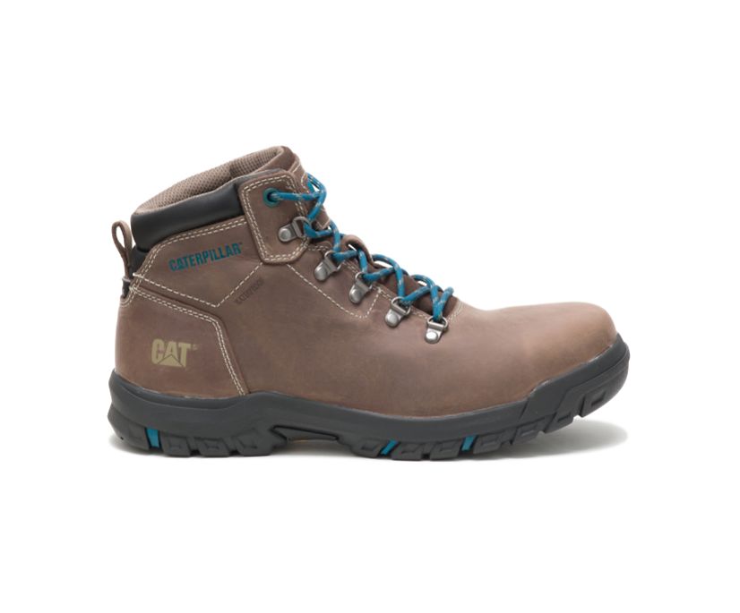 Damske Pracovne Topanky Caterpillar - Mae Steel Toe Waterproof - Tmavo Hnede ( 3691-MYBUF )